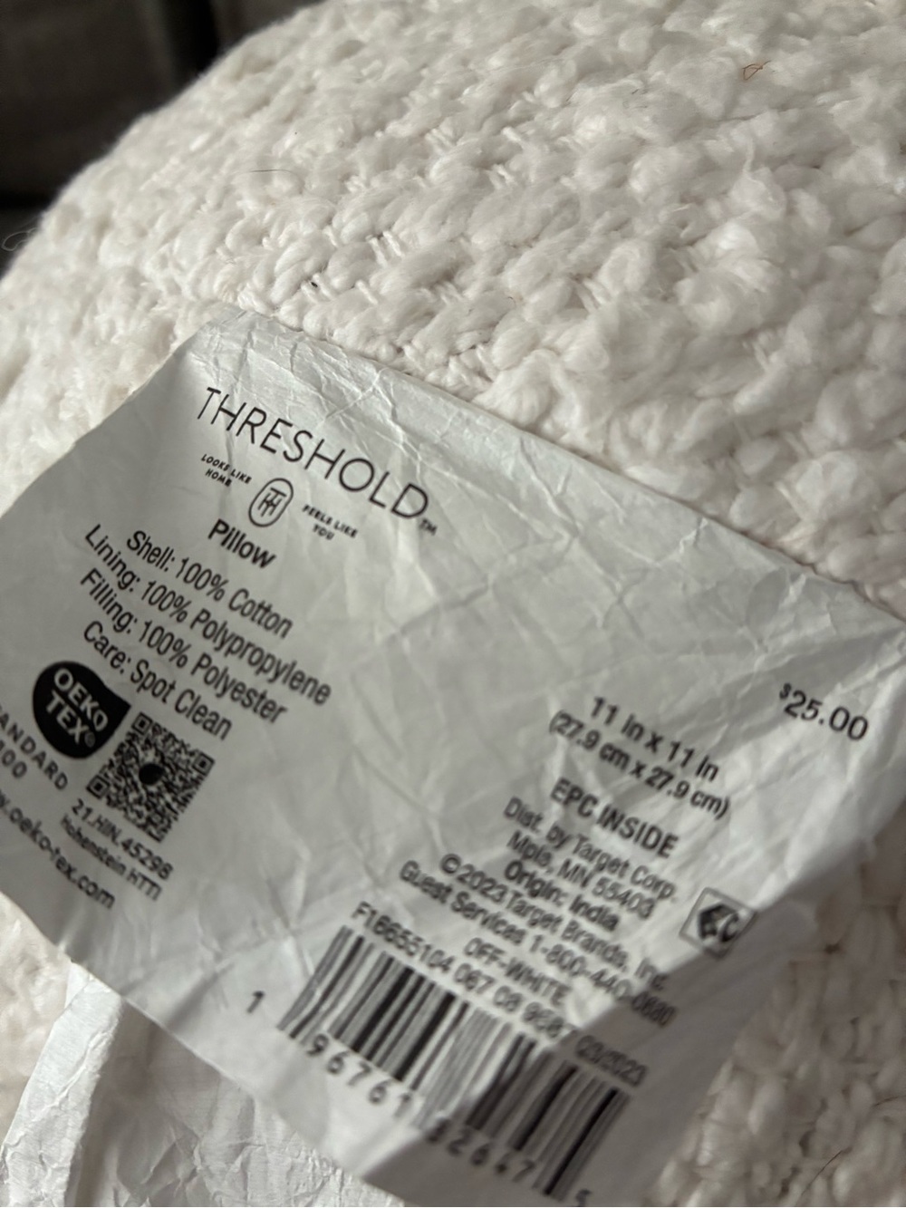 Threshold Round Bouclé Throw Pillows - White (Pair) - Picture 4 of 4
